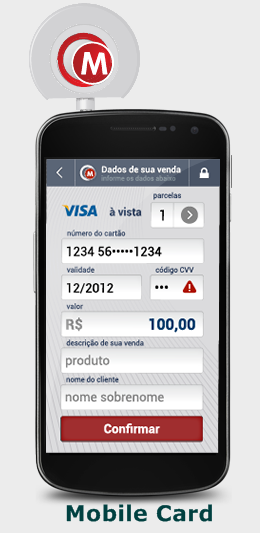 Mobile Card  - Visa e Master pelo Celular