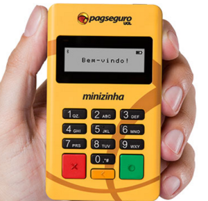Minizinha PagSeguro - maquininha de Cartões Amarelinha